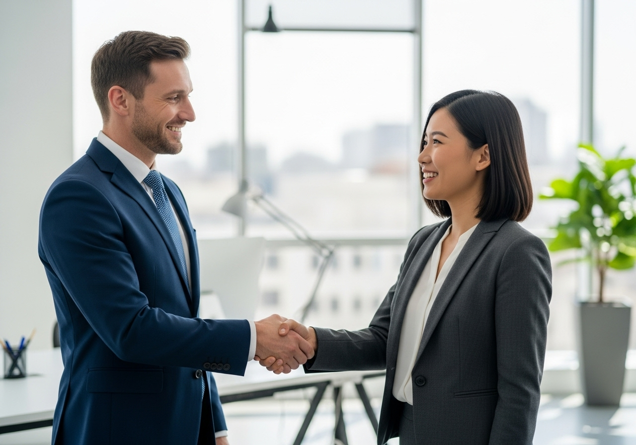 Poignée de main professionnelle