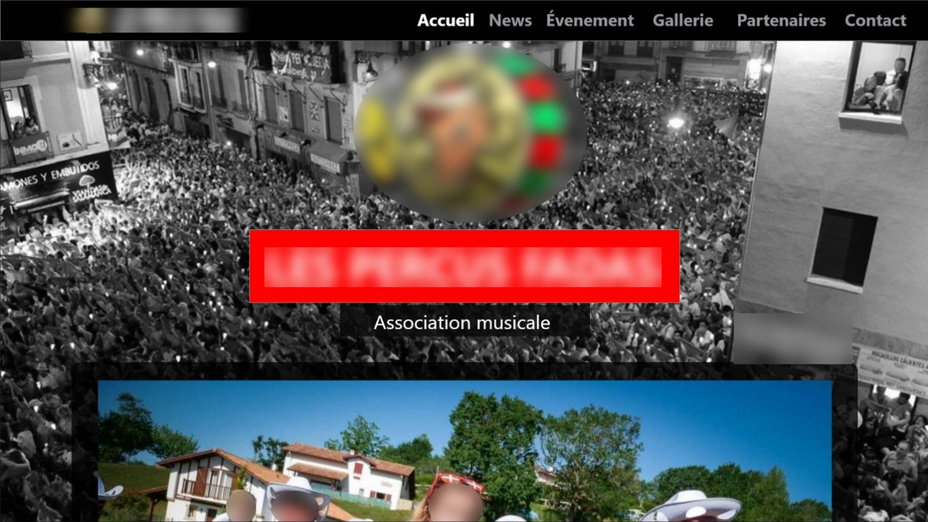 Page d'accueil association musicale