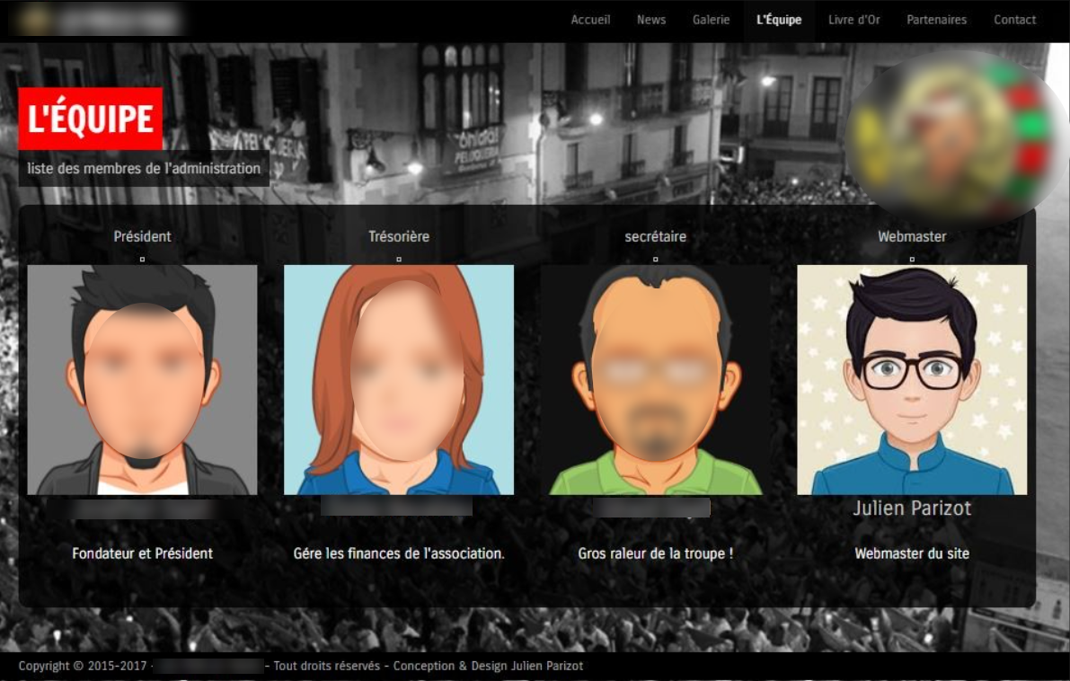 Page équipe