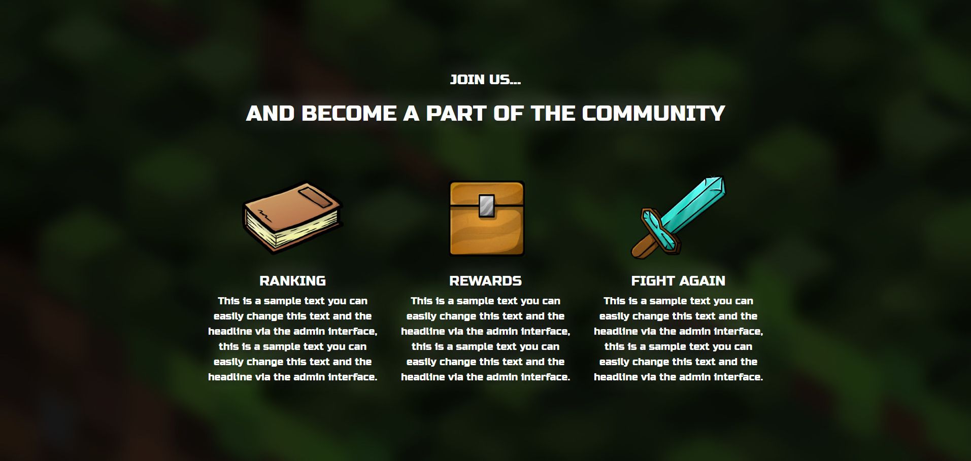 Page d'accueil Mycraft Revolved