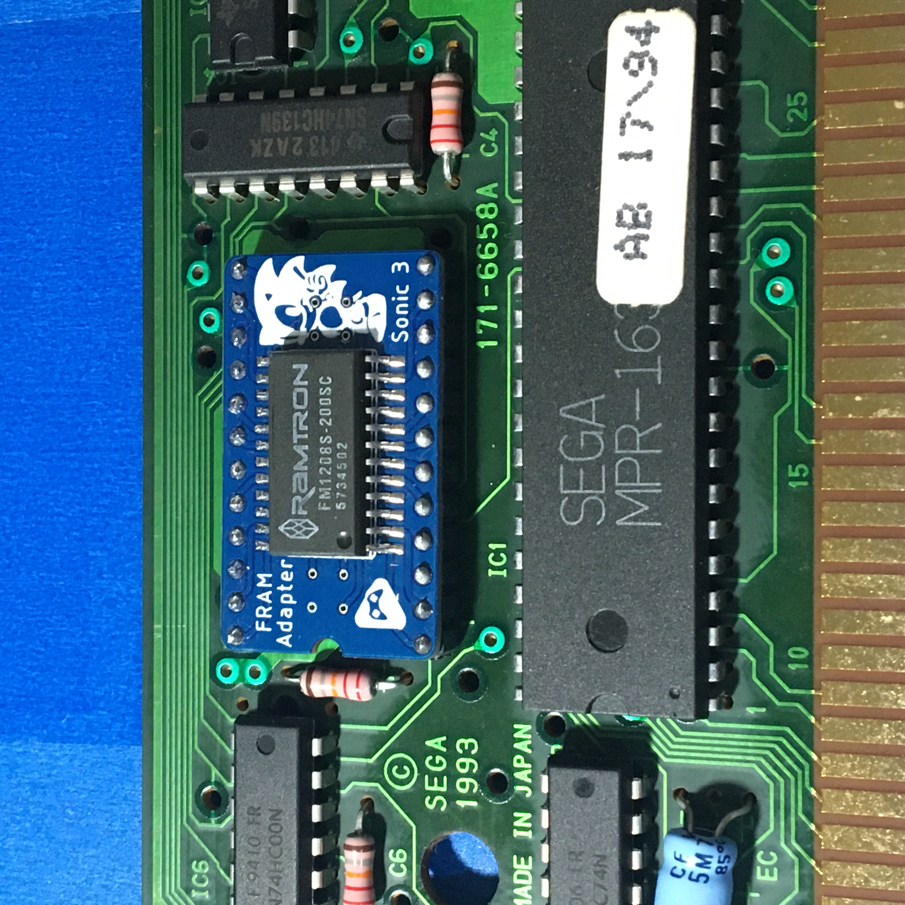 sonic 3 pcb cartdridge