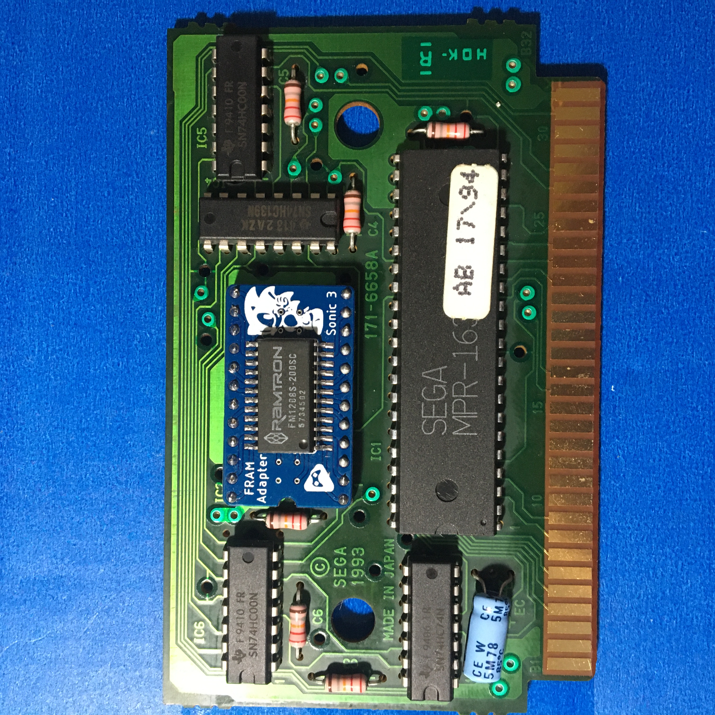 sonic 3 pcb cartdridge