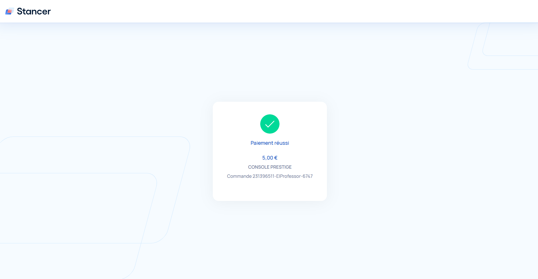 Page de confirmation